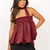 Britta top ★ burgundy