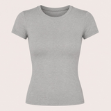 Basic-Kurzarm-Top ★ grau