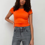 basic short sleeve top ★ orange