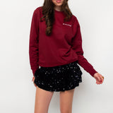 Glitter stockholm sweater ★ bordeaux