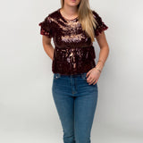 Ellie sequin top ★ red