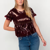 Ellie sequin top ★ red