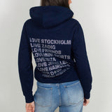 Glitter stockholm hoodie ★ french navy