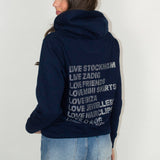 Glitter stockholm hoodie ★ french navy