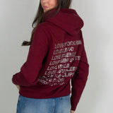 Glitter stockholm hoodie ★ bordeaux