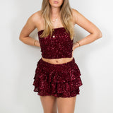 Sparkle tube top ★ bordeaux