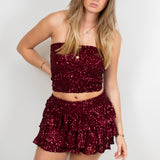 Sparkle tube top ★ bordeaux