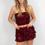 Sparkle tube top ★ bordeaux