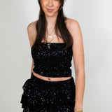 Sparkle tube top ★ black