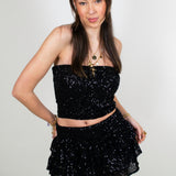 Sparkle tube top ★ black