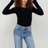 Basic-Langarmshirt ★ schwarz