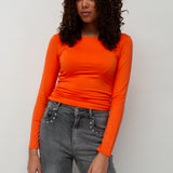 basic long sleeve top ★ orange