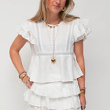 LINEN SKIRT★ WHITE