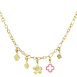 Necklace ★ Clover and flower charms
