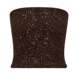 Sparkle tube top ★ brown