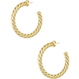 Earrings ★ Twisted thick medium