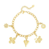 Bracelet ★ Heart-shaped charms