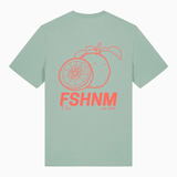 Coral citrus tee ★ sage green