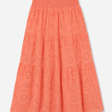 Boho long skirt ★ coral