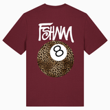 8 ball leopard tee ★ bordeaux