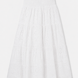 Long broderie skirt ★ white