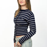 AVELY KNIT ★ STRIPED NAVY