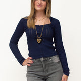 ROSALIE TOP ★ NAVY