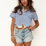 NIKKA BLOUSE ★ STRIPED BLUE