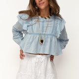 MADDY BLOUSE ★ BABY BLUE