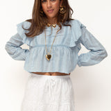 MADDY BLOUSE ★ BABY BLUE