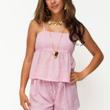 FAJEN SHORT ★ STRIPED PINK
