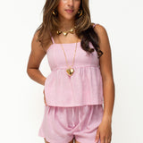 FAJEN SHORT ★ STRIPED PINK