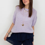 Scandi short sleeve knit ★ purple
