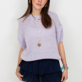 Scandi short sleeve knit ★ purple