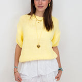 Scandi short sleeve knit ★ yellow