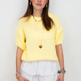 Scandi short sleeve knit ★ yellow