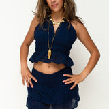 BRODERIE TOP ★ NAVY