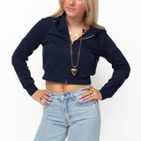 CROPPED HOODIE ★ NAVY