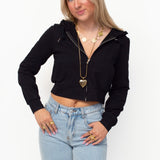 CROPPED HOODIE ★ BLACK
