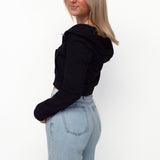 CROPPED HOODIE ★ BLACK