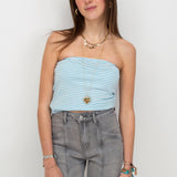 Top Zaar ★ rayé bleu bébé