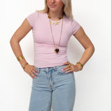 Basic-Kurzarm-Top ★ Babyrosa