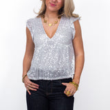 SEQUIN TOP ★ SILVER