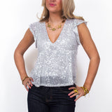 SEQUIN TOP ★ SILVER