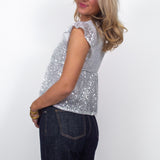 SEQUIN TOP ★ SILVER