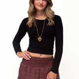BASIC LONG SLEEVE TOP ★ BLACK