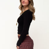 BASIC LONG SLEEVE TOP ★ BLACK