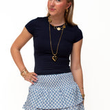 BASIC SHORT SLEEVE TOP ★ NAVY