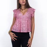 SEQUIN TOP ★ PINK