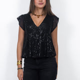 SEQUIN TOP ★ BLACK